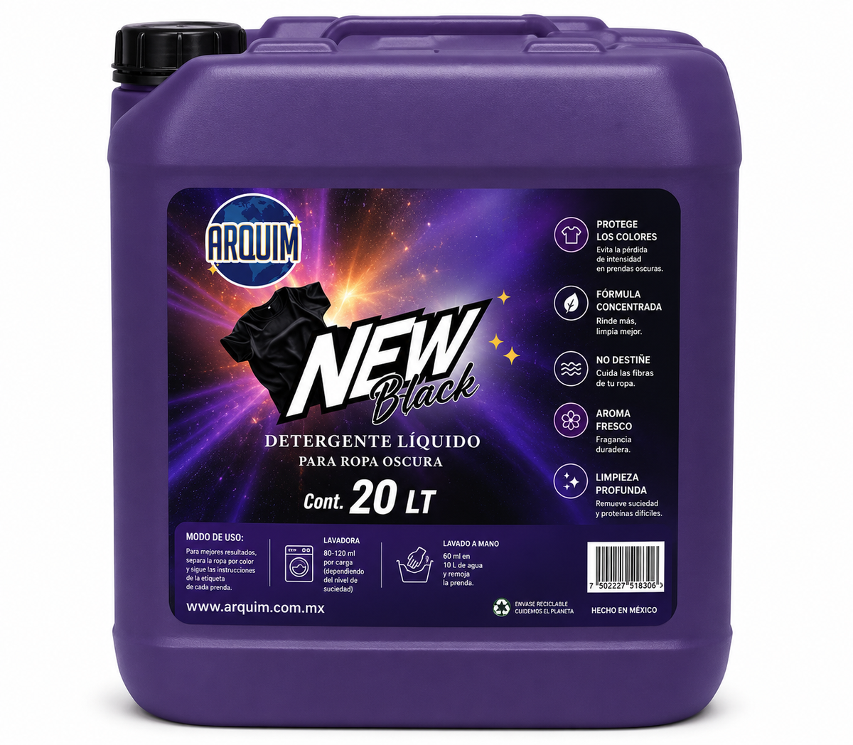 NEWBLACK | Detergente Líquido Para Ropa Obscura